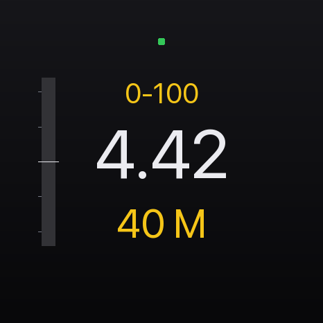 Captura de la cara G-CRONO del pod, tal y como la pinta el firmware